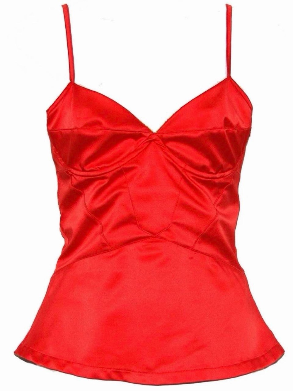 Cavalli red satin corset top